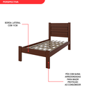 Ver imagem 4 de Cama Solteiro em Madeira Maciça Lara