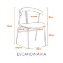 Ver imagem 6 de Cadeira Mesa Jantar Estofada Industrial Encosto Curvado 2 Un Cor:cinza com Preto
