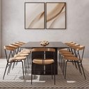 Ver imagem 3 de Cadeira Mesa Jantar Estofada Industrial Encosto Curvado 2 Un Cor:cinza com Preto