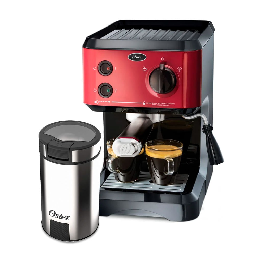 Kit Cafeteira Expresso Cappuccino e Moedor de Café Inox Oster - 220v ...