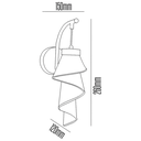 Ver imagem 2 de Arandela Florência Dourada 26cm Ip20 Led 8w 3 em 1 Bivolt