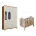 Ver imagem 2 de Quarto de Bebê com Berço 3 em 1 Gr e Capitonê Maya Provençal Yescasa