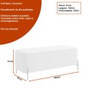 Ver imagem 3 de Puff Baú Bella 160cm Pés Alumínio Courino Cinza - Sallar Home