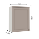 Ver imagem 4 de Armário de Cozinha Aéreo 60 cm 1 Porta Iluminata Brco/Fendi