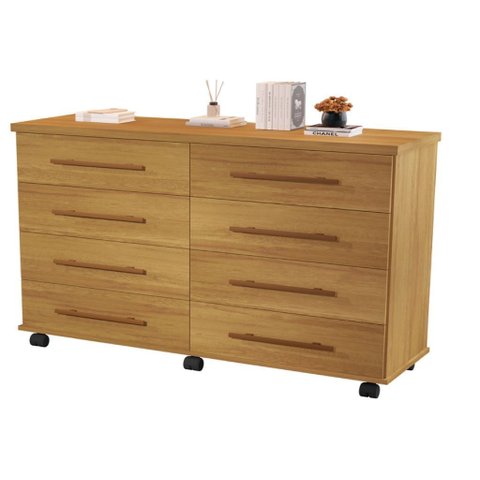 Cômoda 8 Gavetas Primus Jade - Cor Mel
