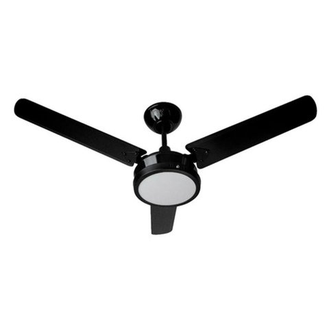 Ventilador de Teto Tron 130W 90cm 3 Pás Preto LED Ametista 220V