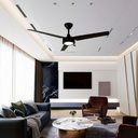 Ver imagem 2 de Ventilador de Teto Tron 130W 90cm 3 Pás Preto LED Ametista 220V