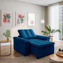 Ver imagem 1 de Poltrona Retrátil Palmeira CabeCasa MadeiraOriginals Azul