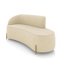 Ver imagem 5 de Sofá 2 Lugares Orgânico 160cm Pé Dourado Morgan Suede Bege D03 - D’Rossi