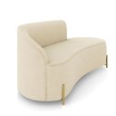 Ver imagem 6 de Sofá 2 Lugares Orgânico 160cm Pé Dourado Morgan Suede Bege D03 - D’Rossi