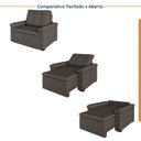 Ver imagem 6 de Poltrona Retrátil Palmeira CabeCasa MadeiraOriginals Cinza Chumbo