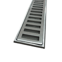 Ver imagem 4 de Grelha Pluvial 10x50 com Suporte e Tela Anti Insetos - Aluminio Fundido Escovado - Ficone Reis
