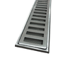 Grelha Pluvial 10x50 com Suporte e Tela Anti Insetos - Aluminio Fundido Escovado - Ficone Reis - 4