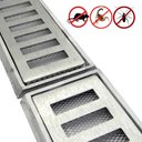 Ver imagem 5 de Grelha Pluvial 10x50 com Suporte e Tela Anti Insetos - Aluminio Fundido Escovado - Ficone Reis