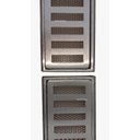 Ver imagem 2 de Grelha Pluvial 10x50 com Suporte e Tela Anti Insetos - Aluminio Fundido Escovado - Ficone Reis