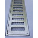 Ver imagem 7 de Grelha Pluvial 10x50 com Suporte e Tela Anti Insetos - Aluminio Fundido Escovado - Ficone Reis