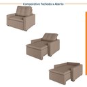 Ver imagem 6 de Poltrona Retrátil com Braço Reto Palmeira CabeCasa MadeiraOriginals Bege Castor
