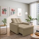 Ver imagem 1 de Poltrona Retrátil com Braço Reto Palmeira CabeCasa MadeiraOriginals Bege