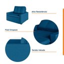 Ver imagem 5 de Poltrona Retrátil com Braço Reto Palmeira CabeCasa MadeiraOriginals Azul