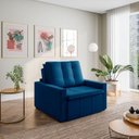 Ver imagem 2 de Poltrona Retrátil com Braço Reto Palmeira CabeCasa MadeiraOriginals Azul
