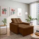 Ver imagem 1 de Poltrona Retrátil com Braço Reto Palmeira CabeCasa MadeiraOriginals Marrom