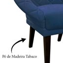 Ver imagem 5 de Kit 4 Cadeiras Sala de Estar Liz Veludo Azul Marinho