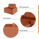 Ver imagem 5 de Poltrona Retrátil com Braço Reto Palmeira CabeCasa MadeiraOriginals Laranja Terracota
