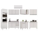 Ver imagem 6 de Armário de Cozinha Modulada de Canto 8 Peças CP03 Balcão com Pia Inox Branco - Lumil Lumil Móveis