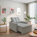 Ver imagem 1 de Poltrona Retrátil com Braço Reto Palmeira CabeCasa MadeiraOriginals Prata