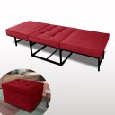 Ver imagem 3 de Puf Cama Pc01_mm 08 que Se Transforma em Sofá Cama Resistente e Confortável em Sued