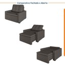 Ver imagem 6 de Poltrona Retrátil com Braço Reto Palmeira CabeCasa MadeiraOriginals Cinza Chumbo