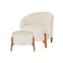 Ver imagem 1 de Poltrona Decorativa com Puff Ariela