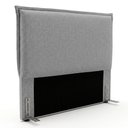 Ver imagem 1 de Cabeceira para Cama Box Casal Padrão Virella 140cm Moderna com Frame Linho Cinza - Desk Design