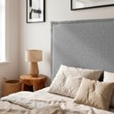 Ver imagem 5 de Cabeceira para Cama Box Casal Padrão Virella 140cm Moderna com Frame Linho Cinza - Desk Design