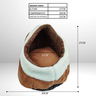 Cama Caminha Iglu e Toca para Cachorro e Gato 37x30x25cm Marrom - 5