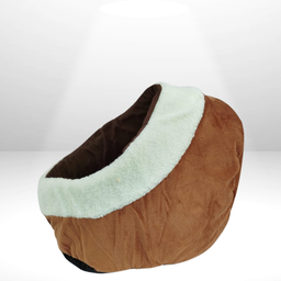 Cama Caminha Iglu e Toca para Cachorro e Gato 37x30x25cm Marrom - 4