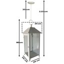 Ver imagem 2 de Pendente Design Lanterna Marroquina Artesanal Rustico Salão de Festas - Branco