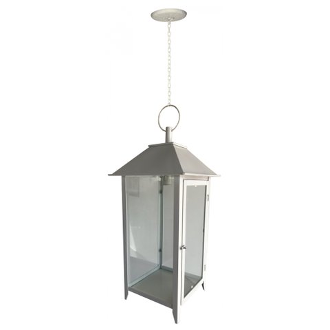 Pendente Design Lanterna Marroquina Artesanal Rustico Salão de Festas - Branco
