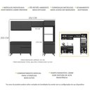Ver imagem 4 de Armário de Cozinha Compacta 252cm Veneza Multimóveis V3693 Preto