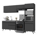 Ver imagem 1 de Armário de Cozinha Compacta 252cm Veneza Multimóveis V3693 Preto
