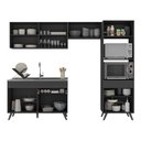 Ver imagem 6 de Armário de Cozinha Compacta 252cm Veneza Multimóveis V3693 Preto