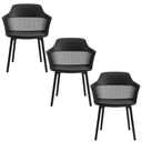Ver imagem 1 de Kit 3 Cadeiras Marcela Montreal em Polipropileno com Assento Estofado - Design Moderno com Conforto