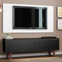 Ver imagem 1 de Rack Madesa Le Mans e Painel para TV até 55 Polegadas 2 Portas Preto/Branco Cor:Preto/Branco