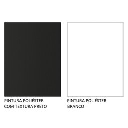Rack Madesa Le Mans e Painel para TV até 55 Polegadas 2 Portas Preto/Branco Cor:Preto/Branco - 9