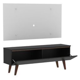 Rack Madesa Le Mans e Painel para TV até 55 Polegadas 2 Portas Preto/Branco Cor:Preto/Branco - 5