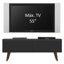 Ver imagem 4 de Rack Madesa Le Mans e Painel para TV até 55 Polegadas 2 Portas Preto/Branco Cor:Preto/Branco