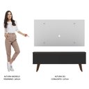 Ver imagem 6 de Rack Madesa Le Mans e Painel para TV até 55 Polegadas 2 Portas Preto/Branco Cor:Preto/Branco