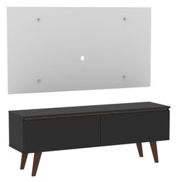 Rack Madesa Le Mans e Painel para TV até 55 Polegadas 2 Portas Preto/Branco Cor:Preto/Branco - 7