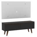 Ver imagem 7 de Rack Madesa Le Mans e Painel para TV até 55 Polegadas 2 Portas Preto/Branco Cor:Preto/Branco