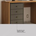 Ver imagem 2 de Gaveteiro Auxiliar Office Escritório Home Office 4 Gavetas com Rodízios -amendola-grafito- Edecasamó